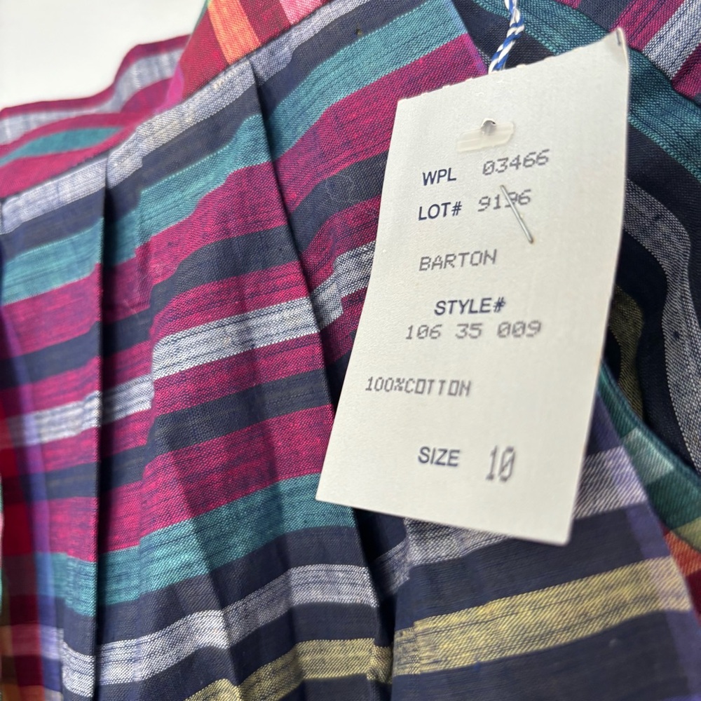 Vintage Carroll Reed of New England Multicolor Plaid Pleated Midi Skirt-10-NWT - Picture 8 of 8